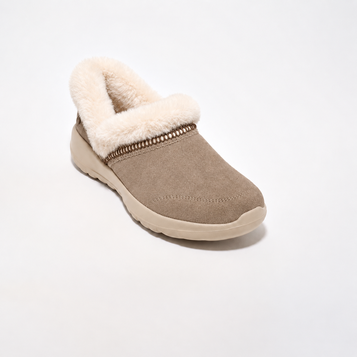 Women’s Water-Repellent Suede Cozy Slip-Ons